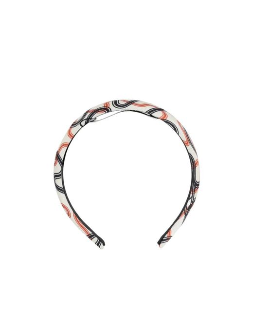 Vivienne Westwood Metallic Abstract-Print Silk Headband