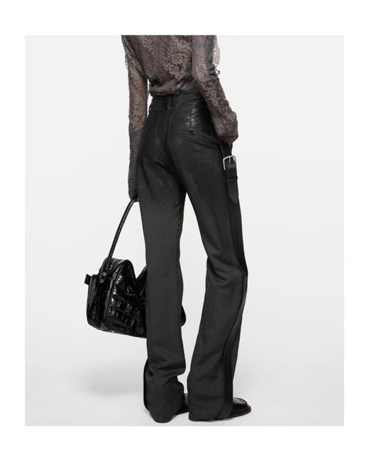 Acne Gray Casual Pants With Belt Loops