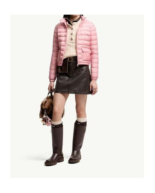 Moncler Pink Lans Packable Short Down Jacket