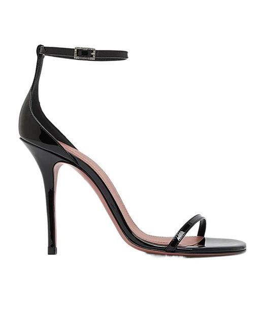 AMINA MUADDI Black Barbara Crystal High-Heel Sandals