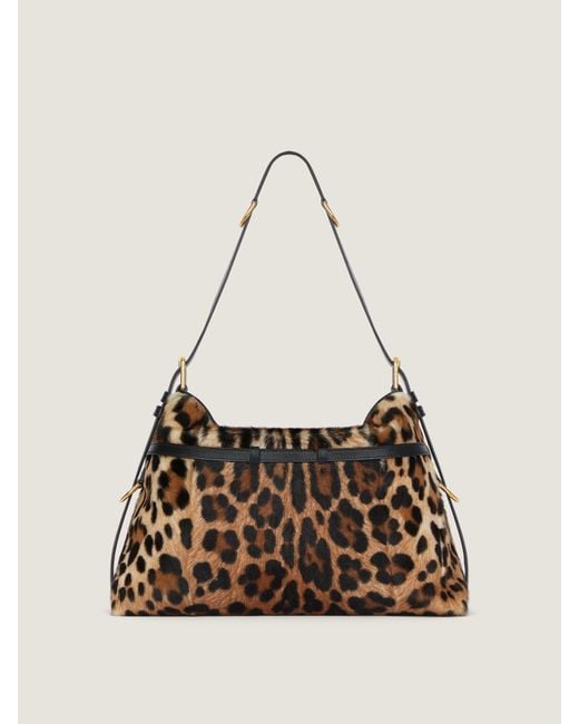 Givenchy Brown Leopard Printed Medium Voyou Bag