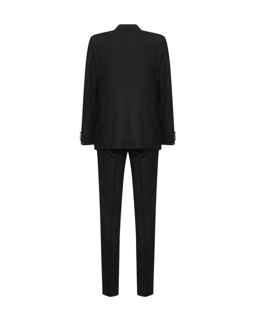 Dolce & Gabbana Black Single-Breasted Tailored Suit for men