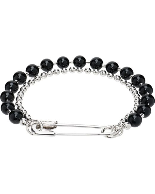 NUMBERING White Beaded Bracelet for men