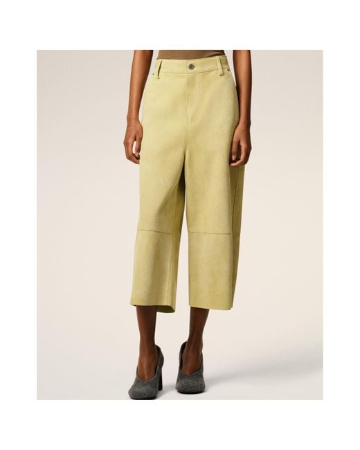AMI Yellow Bermuda Shorts With Belt Loops