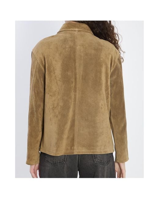 Arma Green Pointed-Collar Flap-Pocket Jacket