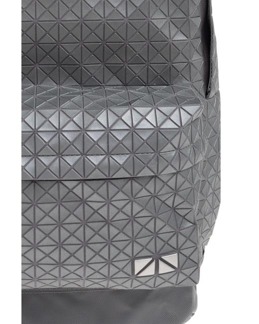 Issey Miyake Gray Geometric-Pattern Backpack for men