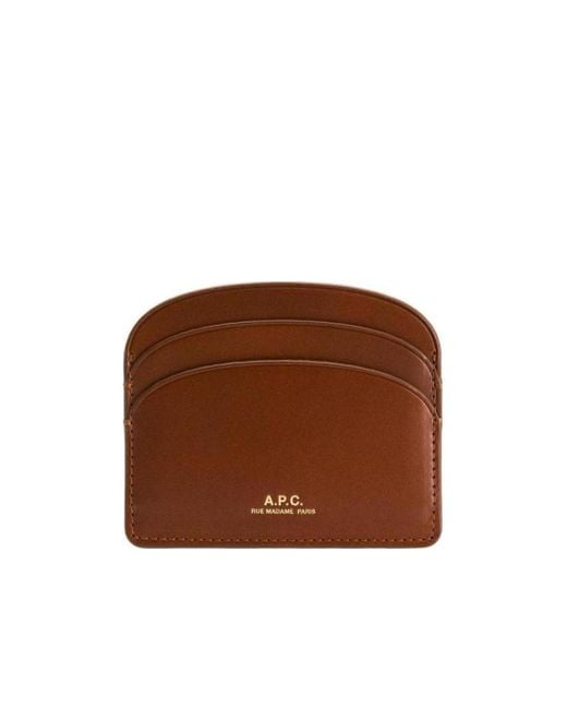 A.P.C. Brown Demi Lune Cardholder