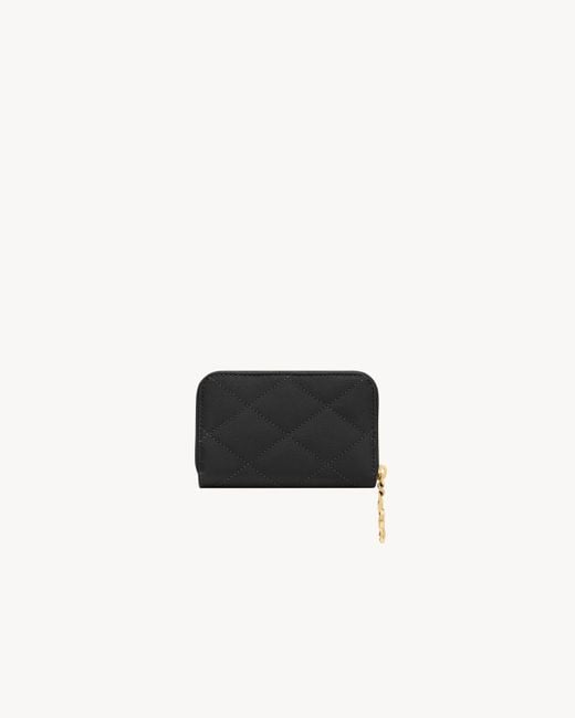 Saint Laurent Black Cassandre Bijou Change Purse