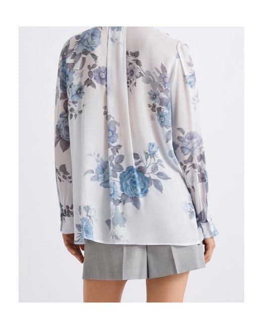Marella Blue Ruched Georgette Shirt