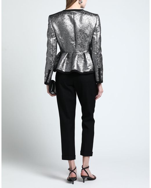 Dolce & Gabbana Gray Two-Tone Long Sleeve Jacket