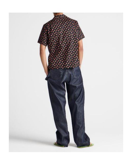 J.W. Anderson Black Jw Anderson Printed Short-Sleeve Shirt for men