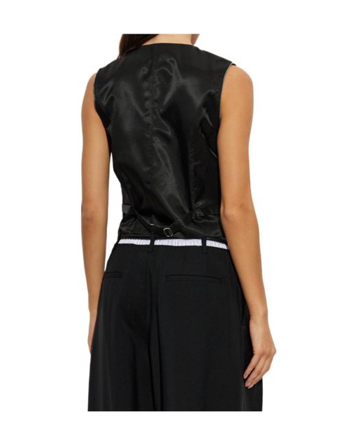 Alexander Wang Black Zip-Up Tailored Vest
