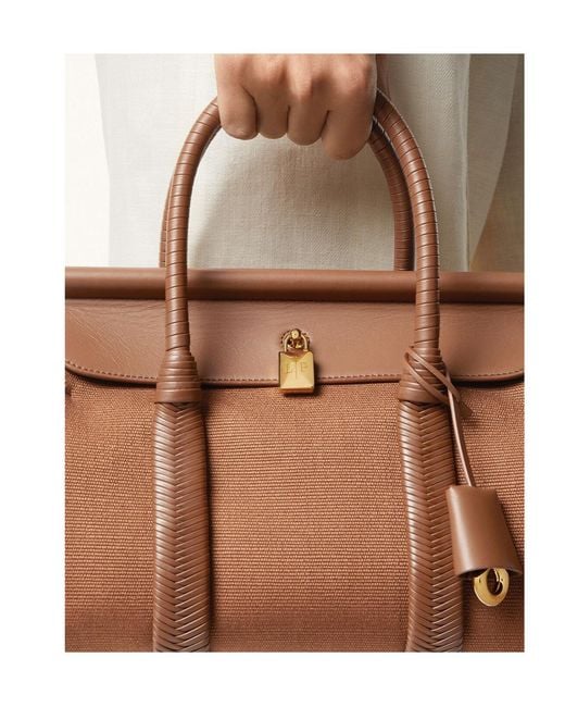 Loro Piana Brown Loom Bag L25