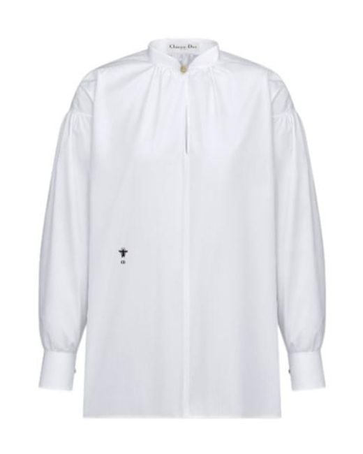Dior White Long Blouse