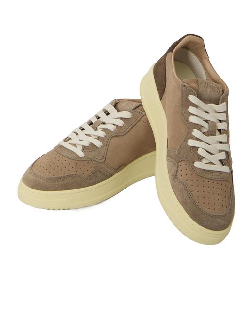 Autry Brown Medalist Low Sneakers for men