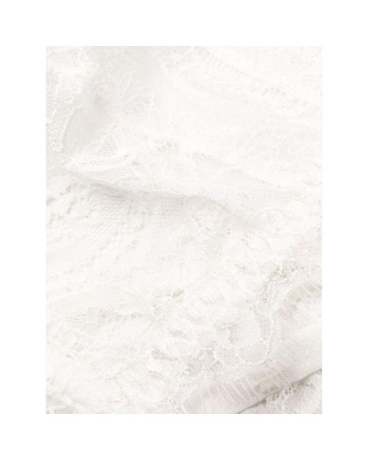 Anine Bing White Triangle Cup Sheer Lace Bra