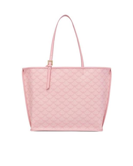 MCM Pink Medium Himmel Lauretos Top Handle Bag