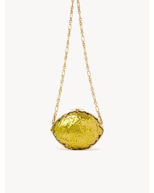 Chloé Yellow Chloé Tropicus Lemon Clutch Bag