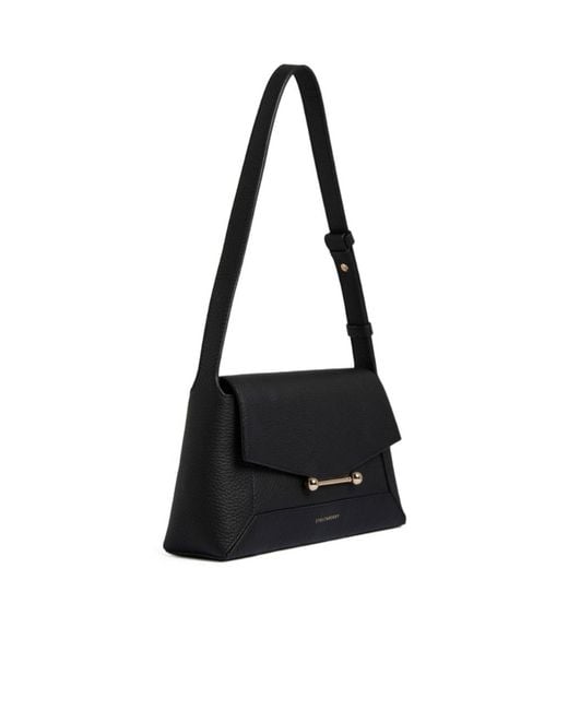 Strathberry Black Mosaic Leather Shoulder Bag