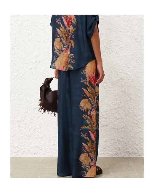 Zimmermann Blue Ascension Relaxed Pant