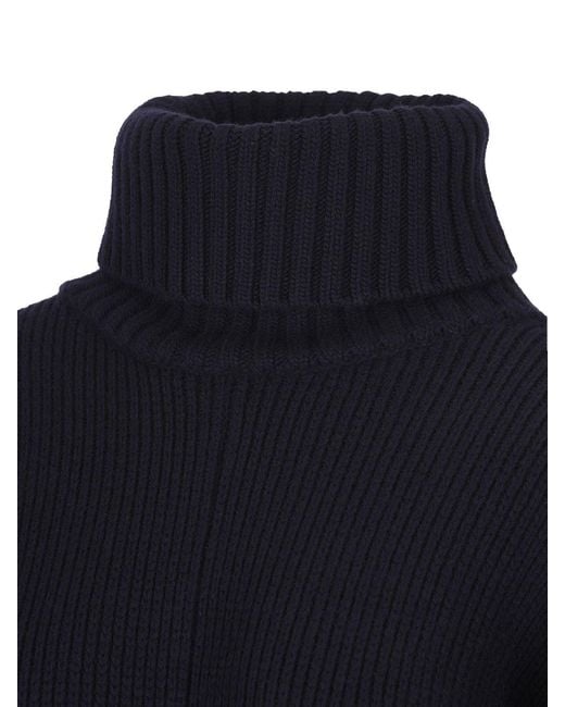 Chloé Blue Chloé Turtleneck Knitted Sweater