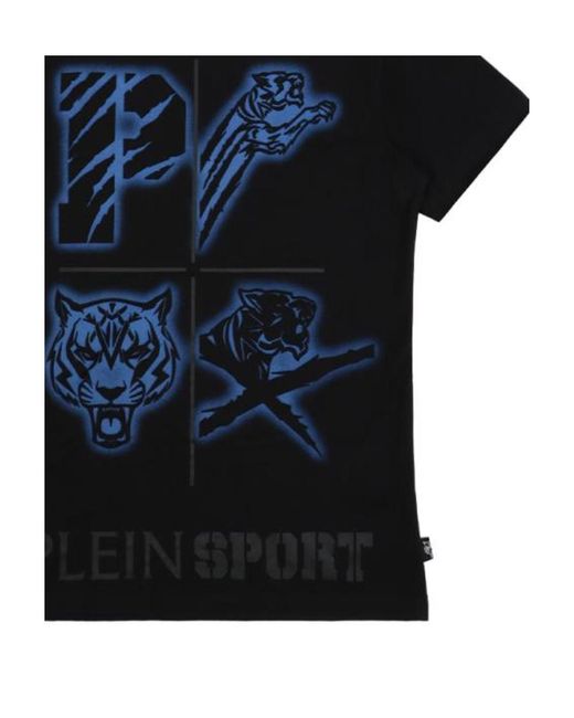 Philipp Plein Black Logo Details T-Shirt for men