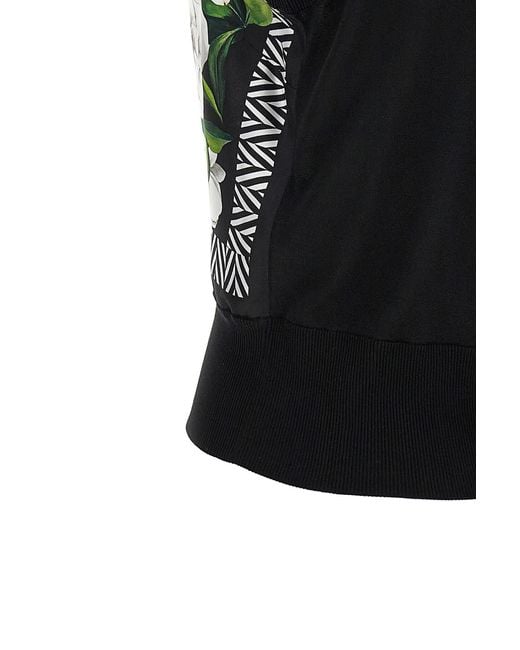 Dolce & Gabbana Black Floral Printed Knitted Vest