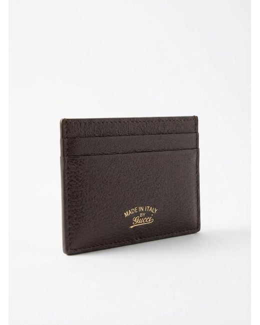Gucci Brown Lira Card Case for men