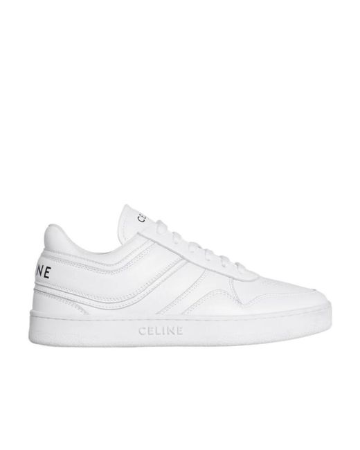 Céline White Trainer Low Lace-Up Sneaker
