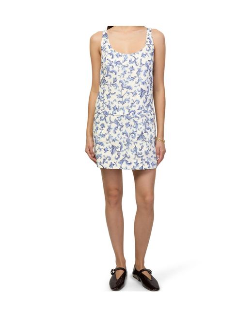 Posse Blue Floral Print Mini Dress