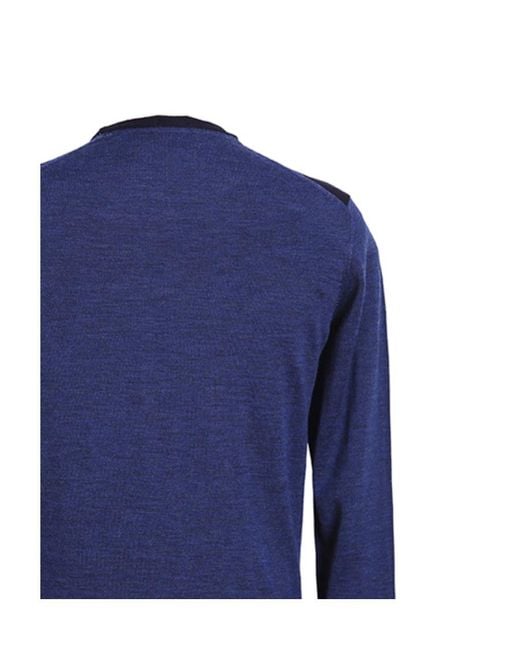 Armani Jeans Blue Logo Long-Sleeved T-Shirt for men