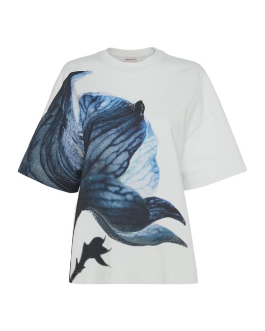 McQueen Blue Crew Neck T-Shirt