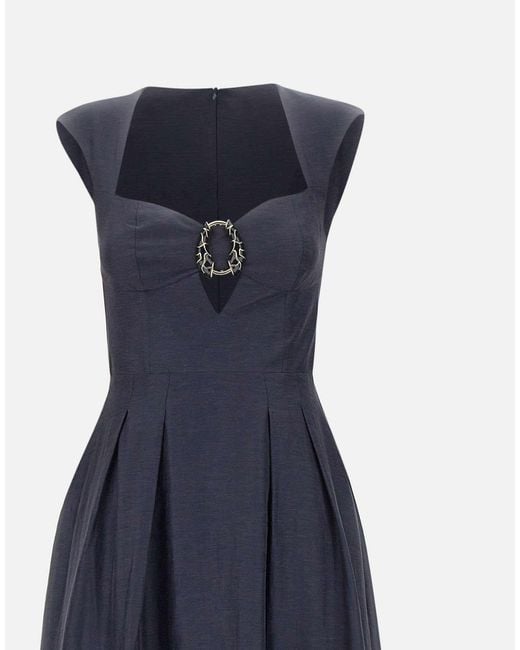 Rebecca Vallance Blue Serenity Sweetheart Midi Dress