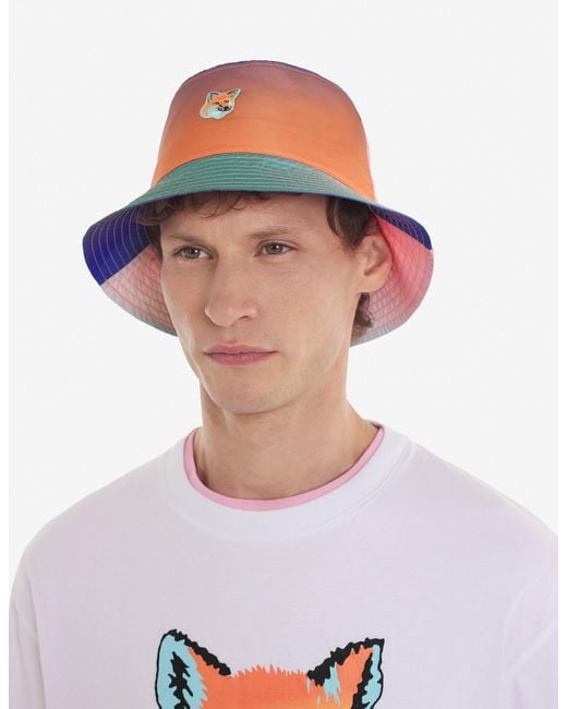Maison Kitsuné Blue Logo Hat for men
