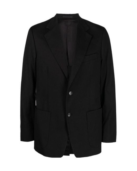 Lanvin Black Single-Breasted Tailored Blazer for men