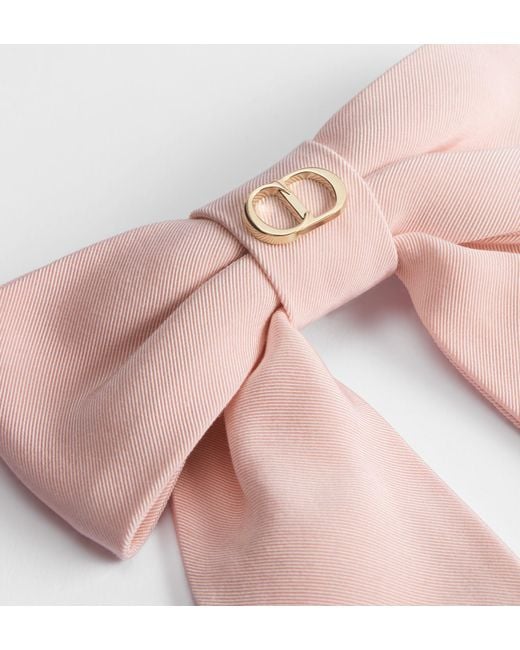 Dior Pink Iviera Large Twist Bow