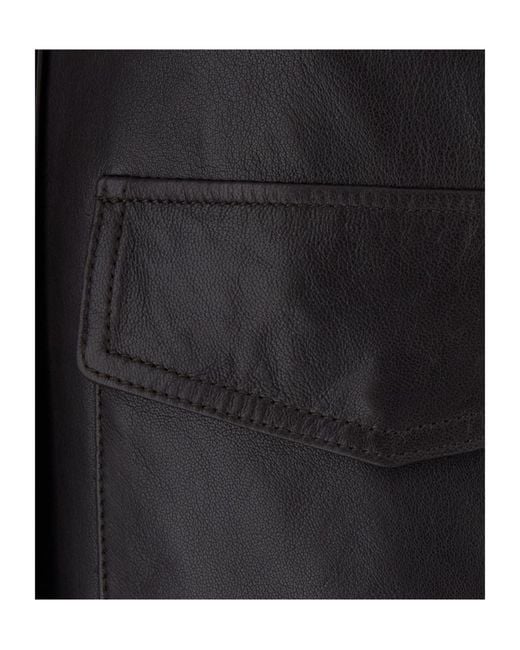 Arma Black Long-Sleeve Leather Jacket