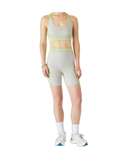 Casablanca Green Seamless Ribbed Performance Bra