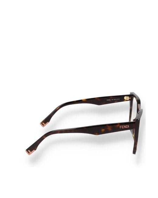Fendi Metallic Eyewear Square Frame Glasses for men