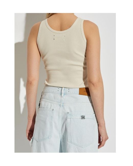Amiri Natural Ribbed Top