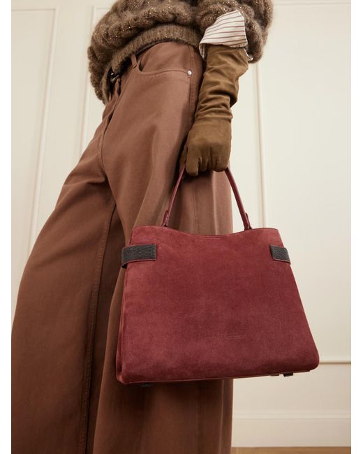 Brunello Cucinelli Red Single-Handle Handbag
