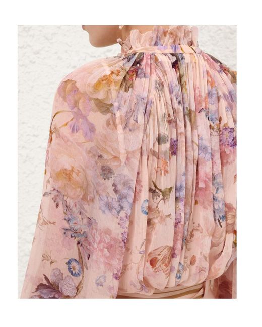 Zimmermann Pink Valiant Billow Blouse