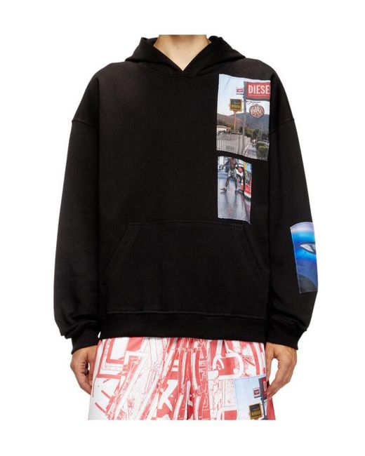 DIESEL Black Boxt-Hood-T6 Hoodie for men