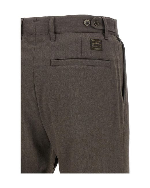 Incotex Gray Pleated Pants for men
