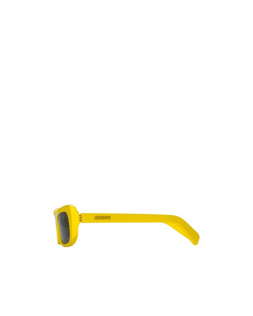 Jacquemus Yellow Capri Celadine Rectangular Sunglasses