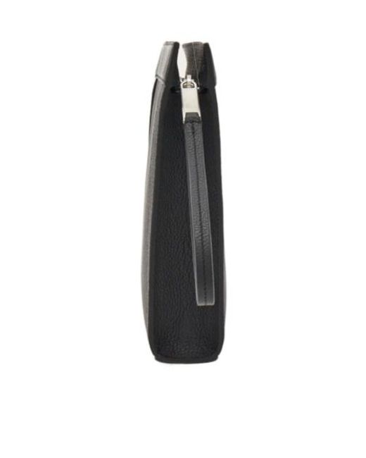 Ferragamo Black Ferragamo Monogram Zipped Pouch for men