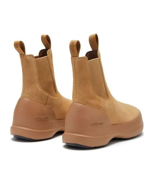 Moon Boot Brown Luna Trek Round Toe Boots for men