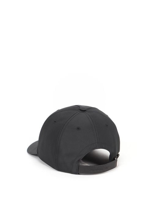 McQueen Black Logo Printed Baseball Cap for men