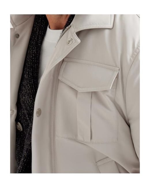 Brunello Cucinelli Multicolor Padded Flap-Pocket Jacket for men