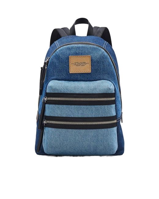 Marc Jacobs Blue Large The Colourblock Denim Backpack
